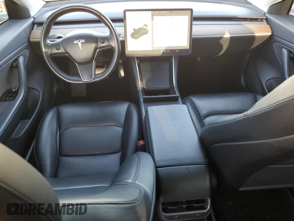 2019 Tesla Model 3 Mid Range with VIN 5YJ3E1EA3KF324201, listed as a Copart auction lot 43221185 with 117,606 mi miles and Salvage Title. Bid and sale history available at carsss.com. Image 8.