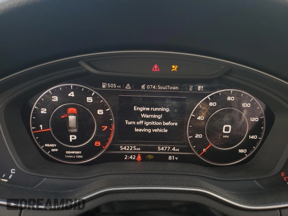 2017 Audi allroad A4 Premium Plus z VIN WA18NAF46HA174918, wystawiony jako Copart lot #76875794 z przebiegiem 54 225 mil mil oraz Szkoda całkowita • Salvage title. Historia ofert i sprzedaży dostępna na DreamBid. Obrazek 9.