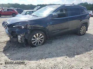 2016 Jeep Cherokee Overland with VIN 1C4PJLJB2GW302605, listed as a Copart auction lot 55143364 with 124,559 mi miles and Salvage title. Bid and sale history available at DreamBid. Image 1.