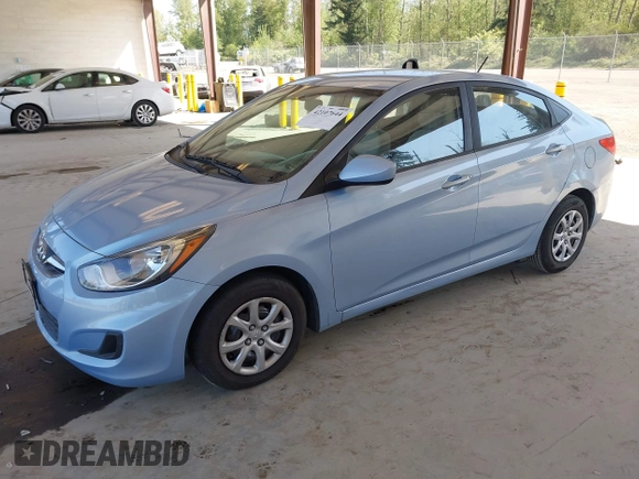 2013 Hyundai Accent GLS with VIN KMHCT4AE9DU556629, listed as a IAAI auction lot 42107644 with 152,274 mi miles. Bid and sale history available at carsss.com. Image 17.