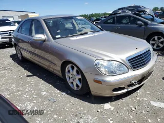 2005 Mercedes-Benz S 500 with VIN WDBNG84J75A445404, listed as a Copart auction lot 58842965 with 57,153 mi miles and Salvage title. Bid and sale history available at DreamBid. Image 4.