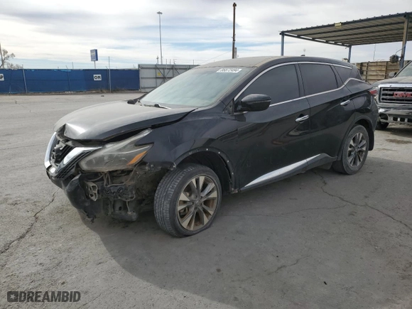 2018 Nissan Murano Platinum with VIN 5N1AZ2MG9JN163615, listed as a Copart auction lot 86872494 with 44,990 mi miles and Clean Title. Bid and sale history available at carsss.com. Image 1.