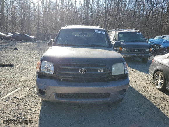 2002 Toyota Sequoia SR5 with VIN 5TDBT44A92S079002, listed as a Copart auction lot 48105725 with 349,080 mi miles and Salvage Title. Bid and sale history available at carsss.com. Image 5.