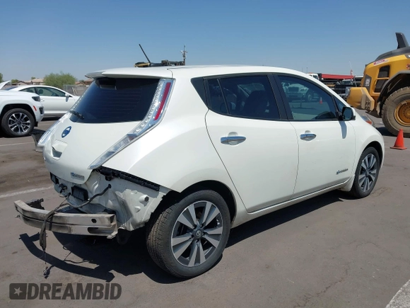 2017 Nissan LEAF SV with VIN 1N4BZ0CP1HC304381, listed as a IAAI auction lot 42532396 with 117,931 mi miles and . Bid and sale history available at DreamBid. Image 4.