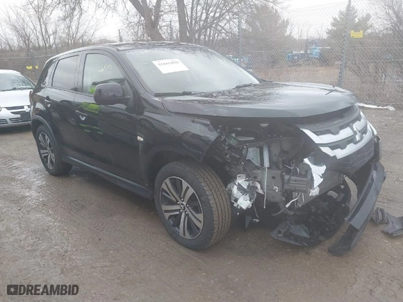 2021 Mitsubishi Outlander Sport ES with VIN JA4ARUAU0MU010443, listed as a IAAI auction lot 41665858 with 127,300 mi miles. Bid and sale history available at carsss.com. Image 1.
