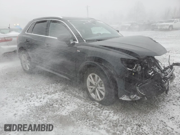 2023 Audi Q3 S line Premium with VIN WA1DECF33P1090295, listed as a Copart auction lot 45247155 with Not provided miles and Salvage title. Bid and sale history available at DreamBid. Image 4.