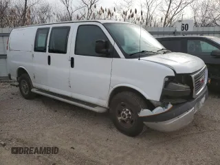 2014 GMC Savana Cargo Van with VIN 1GTW7FCAXE1909748, listed as a Copart auction lot 87214754 with 263,944 mi miles and Salvage Title. Bid and sale history available at carsss.com. Image 4.