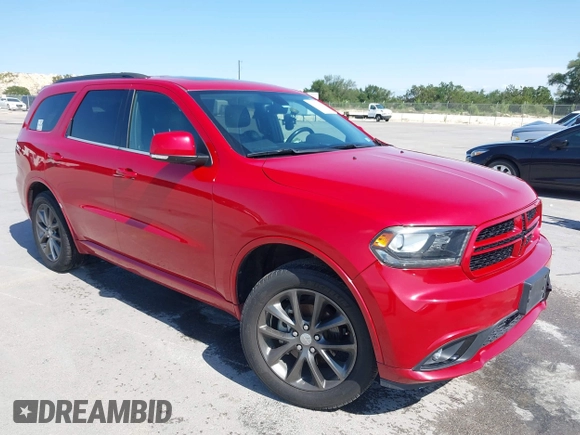 2018 Dodge Durango GT with VIN 1C4RDHDG3JC132980, listed as a IAAI auction lot 42219087 with 97,494 mi miles and . Bid and sale history available at DreamBid. Image 1.