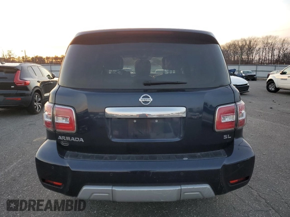 2018 Nissan Armada SV with VIN JN8AY2NC2J9558221, listed as a Copart auction lot 85910294 with 95,434 mi miles and Salvage Title. Bid and sale history available at carsss.com. Image 6.