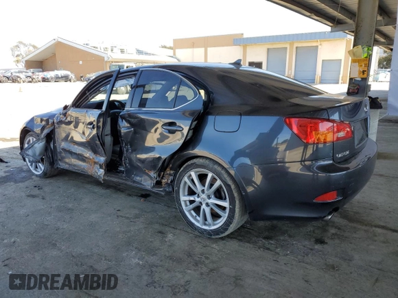2007 Lexus IS with VIN JTHBK262072035433, listed as a Copart auction lot 54984355 with 15,074 mi miles and Salvage Title. Bid and sale history available at carsss.com. Image 2.