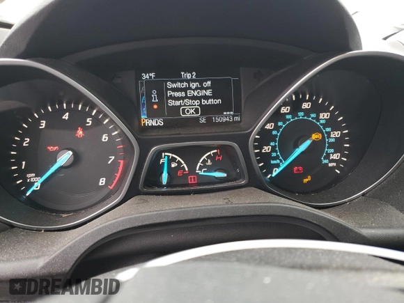 2015 Ford Escape Titanium with VIN 1FMCU9J99FUB25482, listed as a Copart auction lot 43630915 with 150,943 mi miles and Salvage Title. Bid and sale history available at DreamBid. Image 9.