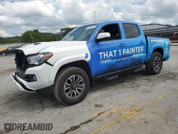 2023 Toyota Tacoma SR with VIN 3TMCZ5AN2PM577873, listed as a Copart auction lot 57361315 with 50,110 mi miles and Salvage title. Bid and sale history available at DreamBid. Image 1.