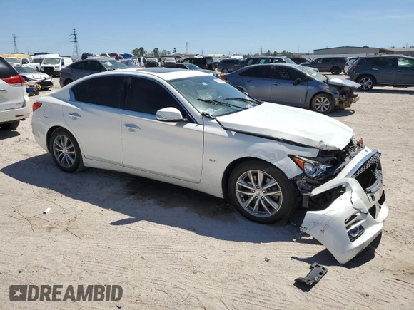 2016 Infiniti Q50 3.0t Premium with VIN JN1EV7AP9GM305451, listed as a Copart auction lot 49553185 with 141,710 mi miles and Salvage Title. Bid and sale history available at carsss.com. Image 4.