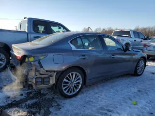 2023 Infiniti Q50 Luxe with VIN JN1EV7BR9PM542294, listed as a Copart auction lot 88853365 with 13,295 mi miles and Salvage title. Bid and sale history available at DreamBid. Image 3.