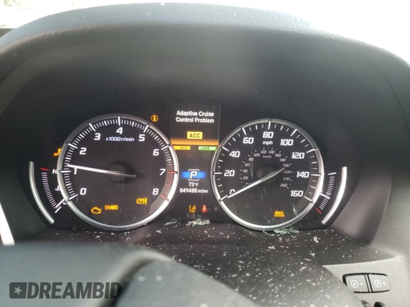2020 Acura MDX w/Technology Pkg with VIN 5J8YD4H54LL007326, listed as a Copart auction lot 70272723 with 49,488 mi miles. Bid and sale history available at carsss.com. Image 9.