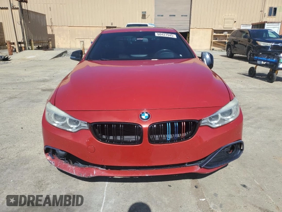 2015 BMW 4 Series 428i with VIN WBA3N3C50FK232924, listed as a Copart auction lot 60427945 with 143,599 mi miles and Salvage title. Bid and sale history available at DreamBid. Image 5.