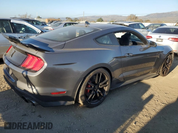 2021 Ford Mustang Shelby GT500 with VIN 1FA6P8SJ5M5501197, listed as a Copart auction lot 89200305 with 27,871 mi miles and Salvage title. Bid and sale history available at DreamBid. Image 3.