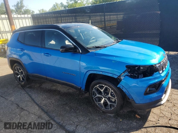 2025 Jeep Compass Limited with VIN 3C4NJDCN5ST565156, listed as a Copart auction lot 63471195 with 10,476 mi miles and Clean title. Bid and sale history available at DreamBid. Image 4.