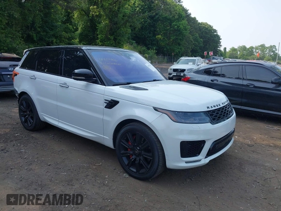 2021 Land Rover Range Rover Sport HST with VIN SALWS2RU9MA758563, listed as a IAAI auction lot 42407106 with 45,948 mi miles and . Bid and sale history available at DreamBid. Image 1.
