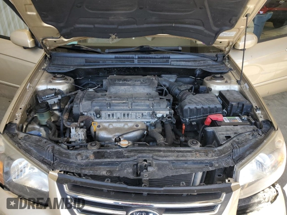 2009 Kia Spectra EX with VIN KNAFE222395665848, listed as a Copart auction lot 51017925 with 30,186 mi miles and Salvage Title. Bid and sale history available at DreamBid. Image 13.