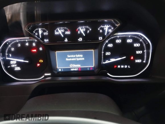 2020 GMC Sierra 1500 SLT with VIN 3GTP8DED3LG180777, listed as a IAAI auction lot 41296271 with 109,457 mi miles and . Bid and sale history available at DreamBid. Image 7.