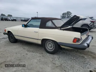 1984 Mercedes-Benz 380 SL with VIN WDBBA45A0EA013409, listed as a Copart auction lot 43208775 with 151,270 mi miles and Salvage Title. Bid and sale history available at carsss.com. Image 2.