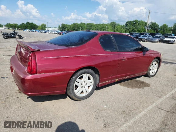 2006 Chevrolet Monte Carlo LTZ with VIN 2G1WN161769302703, listed as a Copart auction lot 62342785 with 190,005 mi miles and Clean title. Bid and sale history available at DreamBid. Image 3.