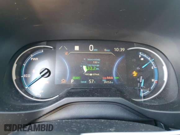 2023 Toyota RAV4 Hybrid XLE with VIN 2T3UWRFV4PW179172, listed as a Copart auction lot 43275055 with 39,753 mi miles and Salvage Title. Bid and sale history available at carsss.com. Image 9.