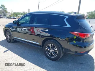 2017 Infiniti QX60 with VIN 5N1DL0MN3HC523856, listed as a IAAI auction lot 42036846 with 218,278 mi miles. Bid and sale history available at carsss.com. Image 3.