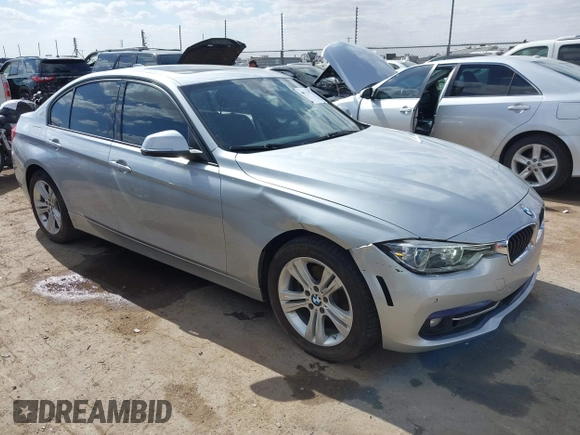 2016 BMW 3 Series with VIN WBA8F1C53GK439039, listed as a IAAI auction lot 40713471 with 117,595 mi miles and . Bid and sale history available at DreamBid. Image 1.