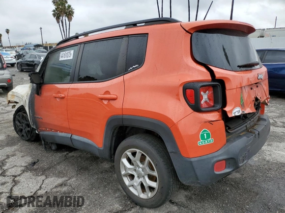 2015 Jeep Renegade Latitude z VIN ZACCJBBT3FPC21804, wystawiony jako Copart lot #44161075 z przebiegiem Nie podano mil oraz Szkoda całkowita • Salvage title. Historia ofert i sprzedaży dostępna na DreamBid. Obrazek 2.
