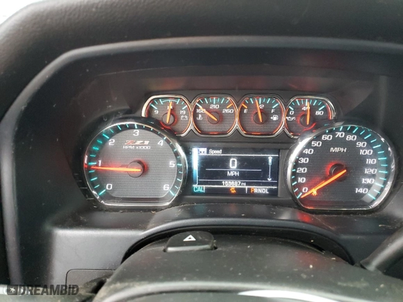 2017 Chevrolet Silverado 1500 LT with VIN 3GCUKREC2HG341765, listed as a Copart auction lot 50606465 with 155,687 mi miles and Salvage Title. Bid and sale history available at carsss.com. Image 9.