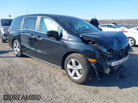 2019 Honda Odyssey EX-L with VIN 5FNRL6H77KB097835, listed as a IAAI auction lot 41768458 with 43,682 mi miles. Bid and sale history available at carsss.com. Image 1.