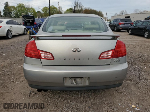 2003 Infiniti G35 with VIN JNKCV51E03M307315, listed as a Copart auction lot 53795635 with 166,050 mi miles and Salvage Title. Bid and sale history available at DreamBid. Image 6.