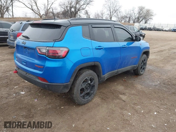 2023 Jeep Compass Trailhawk with VIN 3C4NJDDN8PT551998, listed as a IAAI auction lot 41188039 with 6,531 mi miles and . Bid and sale history available at DreamBid. Image 4.