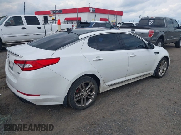 2013 Kia Optima SX with VIN 5XXGR4A68DG159366, listed as a IAAI auction lot 42391939 with 225,728 mi miles and . Bid and sale history available at DreamBid. Image 4.