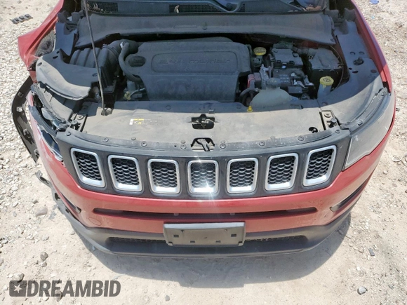 2017 Jeep Compass Latitude z VIN 3C4NJCBB7HT652700, wystawiony jako Copart lot #60346185 z przebiegiem 42 997 mil mil oraz Szkoda całkowita • Salvage title. Historia ofert i sprzedaży dostępna na DreamBid. Obrazek 12.