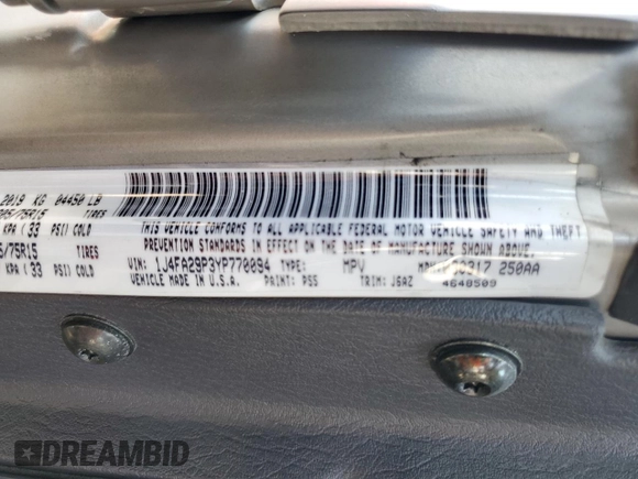 2000 Jeep Wrangler SE with VIN 1J4FA29P3YP770094, listed as a Copart auction lot 65419385 with 150,364 mi miles and Clean title. Bid and sale history available at DreamBid. Image 13.