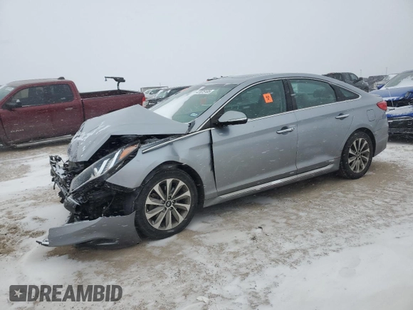 2017 Hyundai Sonata Sport with VIN 5NPE34AFXHH581593, listed as a Copart auction lot 41875105 with 63,760 mi miles and Salvage Title. Bid and sale history available at carsss.com. Image 1.