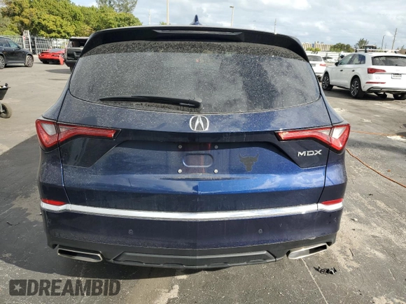 2023 Acura MDX w/Technology Package with VIN 5J8YD9H4XPL005638, listed as a Copart auction lot 85128684 with 24,850 mi miles and Salvage Title. Bid and sale history available at carsss.com. Image 6.