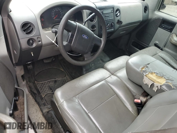 2005 Ford F-150 XLT with VIN 1FTPX12555NB22758, listed as a Copart auction lot 57228785 with 171,230 mi miles and Salvage title. Bid and sale history available at DreamBid. Image 8.