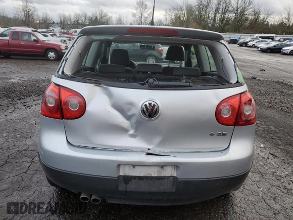 2008 Volkswagen Rabbit S with VIN WVWBA71K28W342685, listed as a Copart auction lot 45339465 with 143,816 mi miles and Salvage title. Bid and sale history available at DreamBid. Image 6.