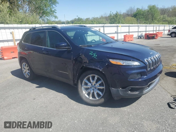 2014 Jeep Cherokee Limited with VIN 1C4PJMDB7EW231433, listed as a Copart auction lot 54593285 with 94,024 mi miles and Salvage Title. Bid and sale history available at carsss.com. Image 4.