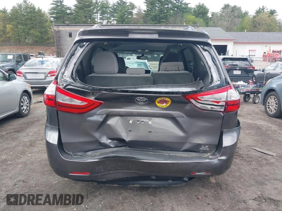 2017 Toyota Sienna LE with VIN 5TDJZ3DC5HS182934, listed as a IAAI auction lot 42202318 with 57,798 mi miles and . Bid and sale history available at DreamBid. Image 16.