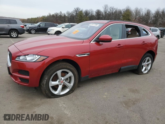 2020 Jaguar F-Pace 25t Premium z VIN SADCJ2FX1LA621776, wystawiony jako Copart lot #87417734 z przebiegiem Nie podano mil oraz Szkoda całkowita • Salvage title. Historia ofert i sprzedaży dostępna na DreamBid. Obrazek 1.