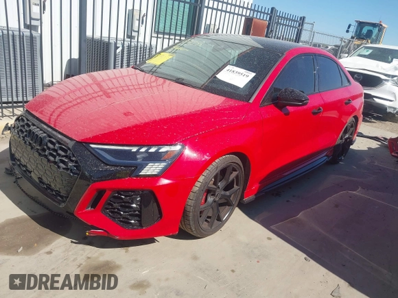 2023 Audi RS 3 with VIN WUAG4DGY0PA903200, listed as a IAAI auction lot 41839519 with 27,224 mi miles. Bid and sale history available at carsss.com. Image 19.