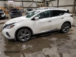 2021 Nissan Murano Platinum z VIN 5N1AZ2DS3MC120263, wystawiony jako Copart lot #42704015 z przebiegiem 48 087 mil mil oraz Szkoda całkowita • Salvage title. Historia ofert i sprzedaży dostępna na DreamBid. Obrazek 1.