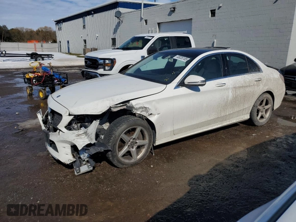 2019 Mercedes-Benz C 300 with VIN 55SWF8EB6KU299367, listed as a Copart auction lot 48035185 with 49,589 mi miles and Salvage Title. Bid and sale history available at carsss.com. Image 1.