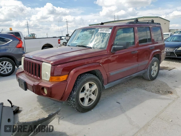 2006 Jeep Commander with VIN 1J8HH48N06C369122, listed as a Copart auction lot 50491065 with 123,692 mi miles and Clean Title. Bid and sale history available at carsss.com. Image 1.