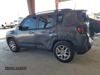 2018 Jeep Renegade Latitude with VIN ZACCJABB8JPG65397, listed as a Copart auction lot 57747975 with 91,714 mi miles and Salvage title. Bid and sale history available at DreamBid. Image 2.